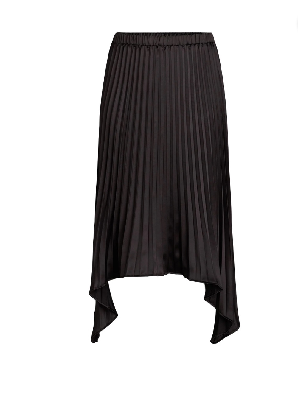 Asymmetrical Pleated Midi Skirt